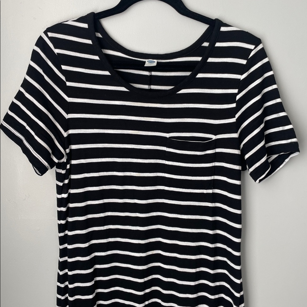 Black and White Striped Maxi Dress